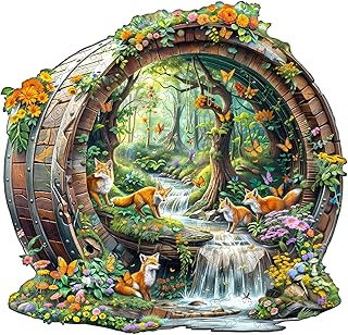 Comprar Blumuze Puzzle de Madera para Adultos,Zorros Felices Rompecabezas de Madera, Rompecabezas de Partes de Animales, Puzzle de Adultos con Caja Wooden Puzzles (255 Piezas-L-34 * 32.6cm)