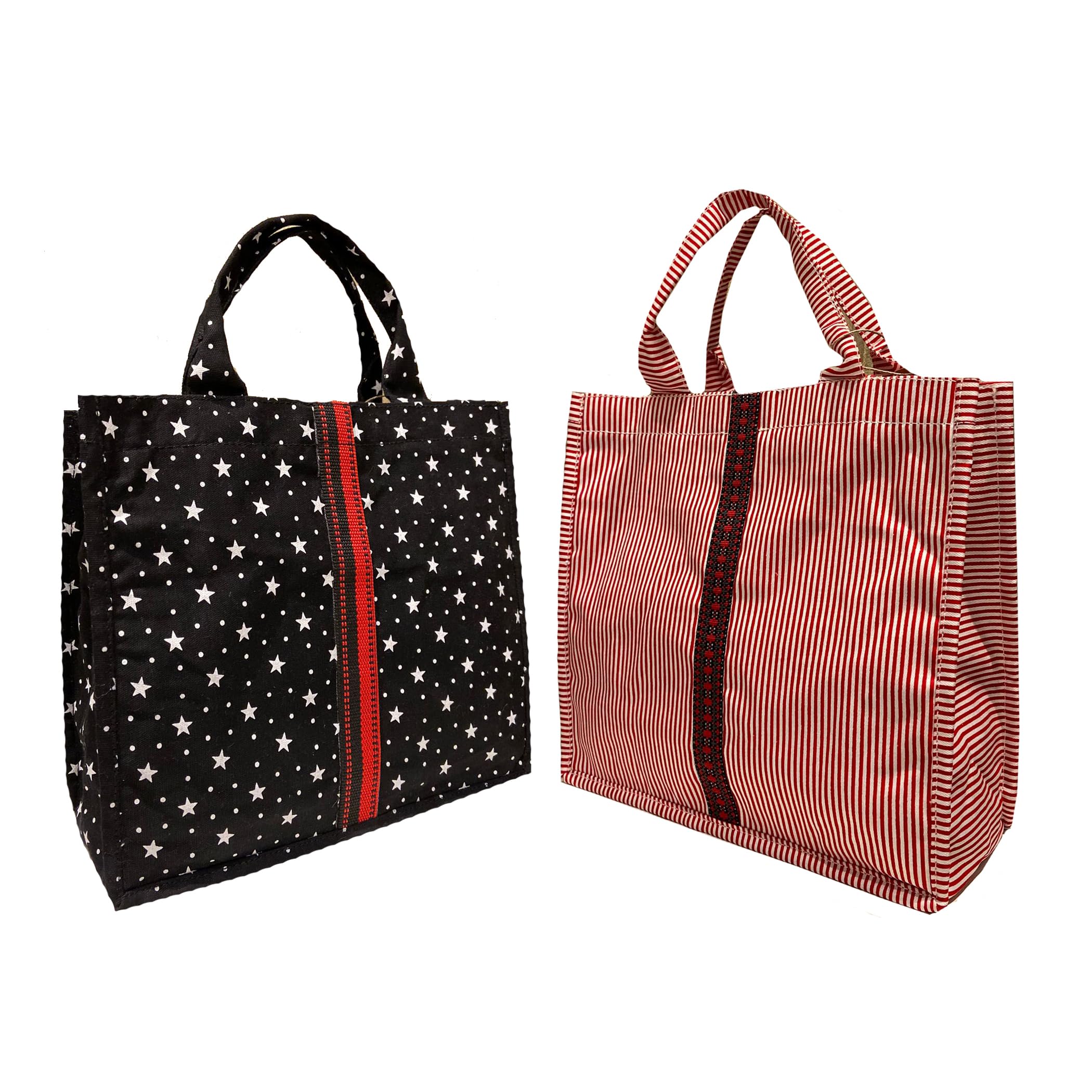 ENSAC Mens & Womens Combo Pack Of 2 Jute & Fabric Eco Friendly Multipurpose Print Tote Handbags With Double Handle, Zip Bags For Mens & Womens (B0CF2GH1ZM) Amazon Price History, Amazon Price Tracker