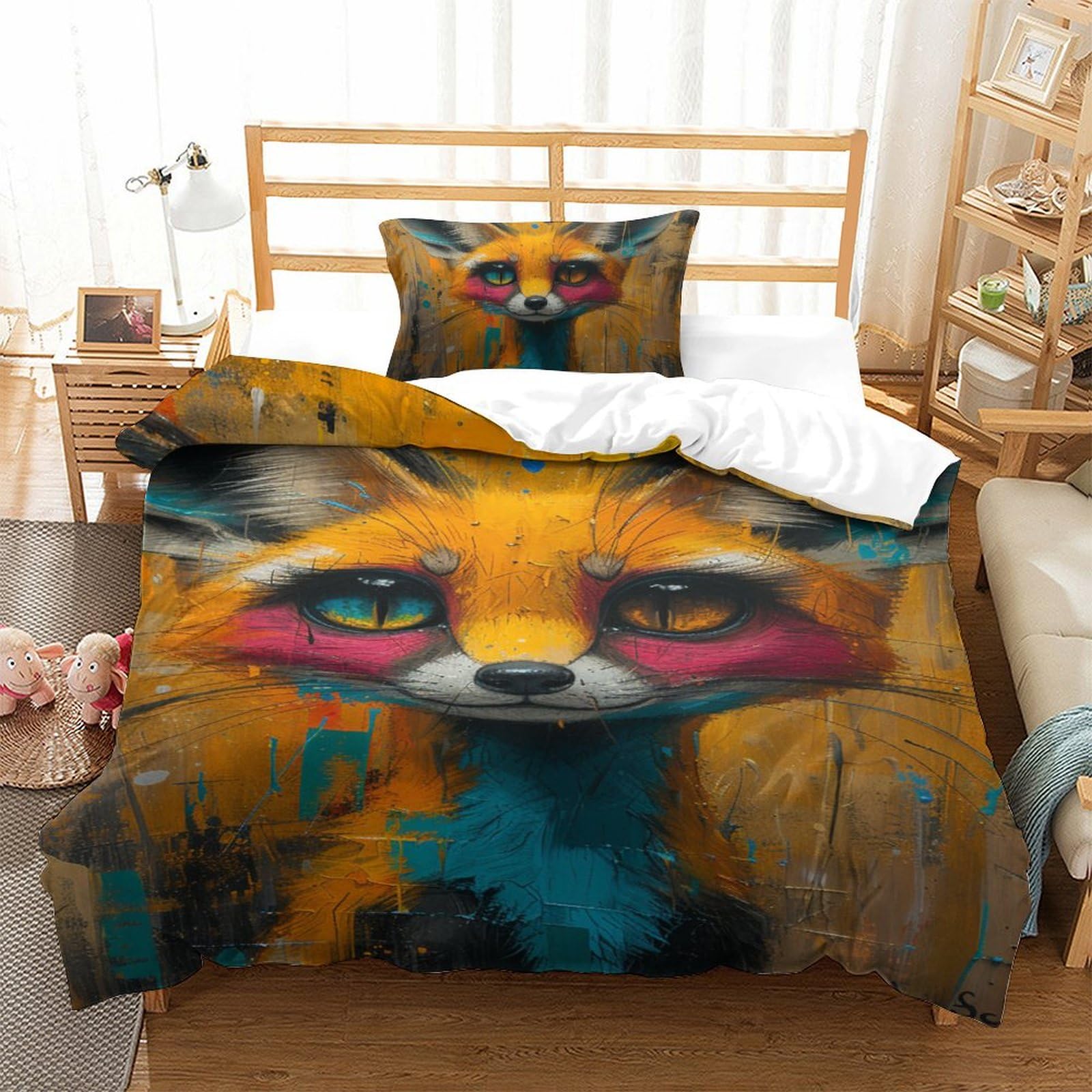 Housse de couette renard 3D pour transformer la chambre d'enfant en un cocon doux