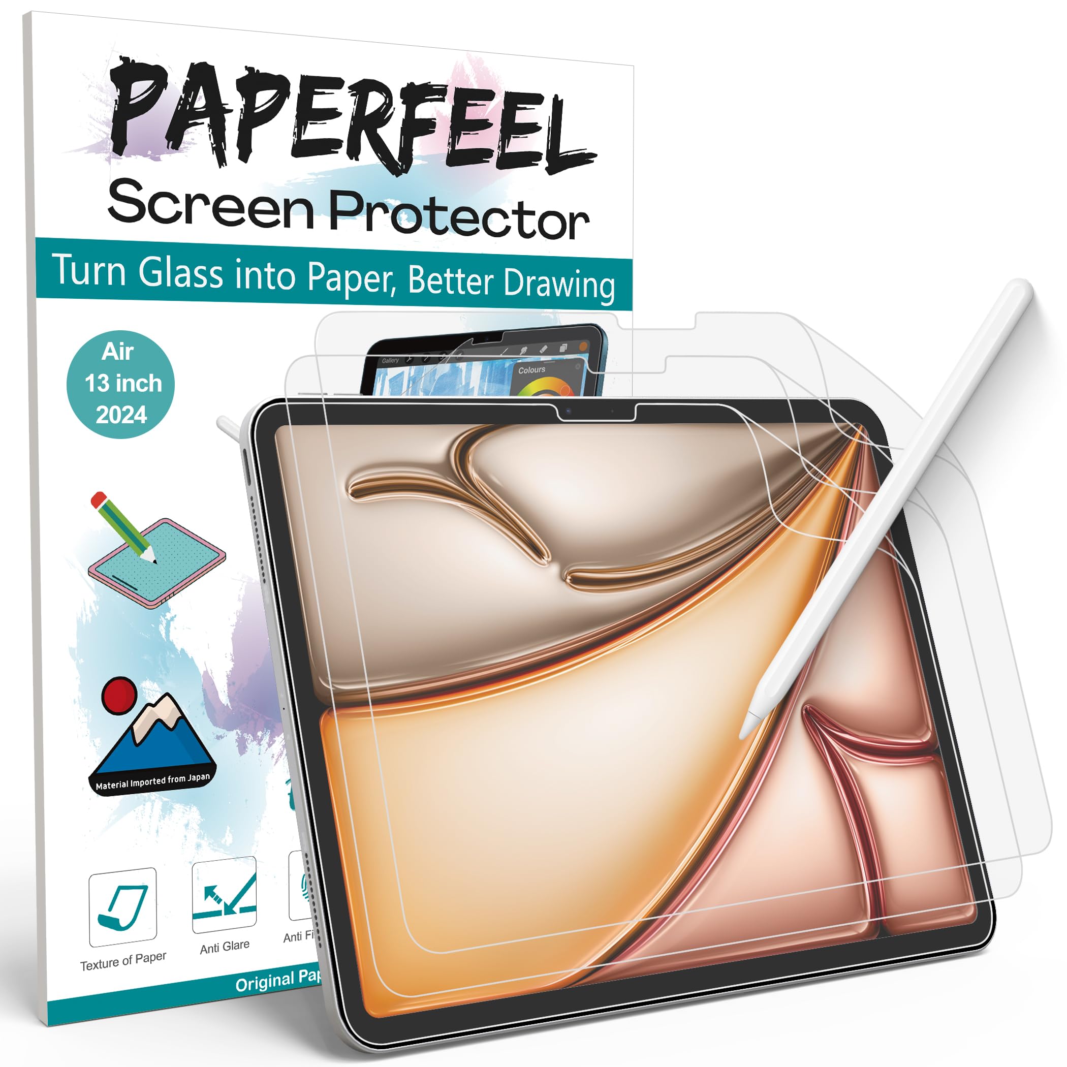 2 Pellicole Protettive Paperfeel Per IPad Air 11'' M3/M2 2024-2025 | Anti-Riflesso, Anti-Impronte | Sensazione Carta Per Disegno - Foto 7
