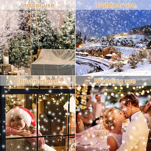 Miniatura 3 de Luces LED de nevadas IP65, impermeable, mini lámpara de proyector de copo de nieve de Navidad, para interiores y exteriores, luz de decoración de