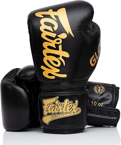 Fairtex Glory Guantes de entrenamiento Guantes de cuero de primera calidad para MMA y boxeo Hecho a mano en Tailandia Acolchado de espuma