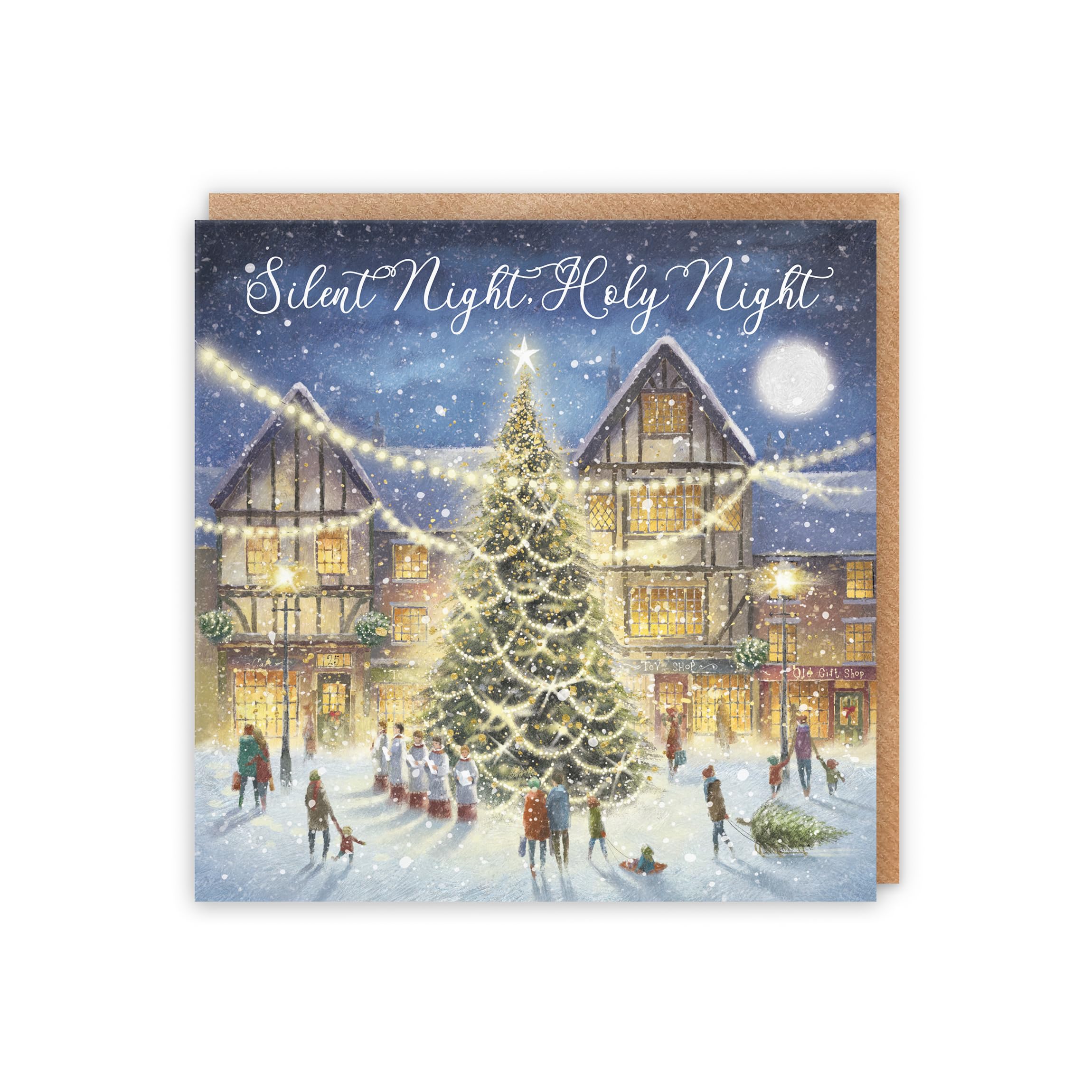 Hunts England, Individual Christian Religious Christmas Card, Silent Night Holy Night, 'Christmas Eve', Christmas Carol - Image 3