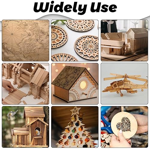 Miniatura 7 de LANIAKEA 6 hojas de madera contrachapada de abedul báltico de 14" x 12" x 18", grado BBB, ideal para manualidades, carpintería, corte láser