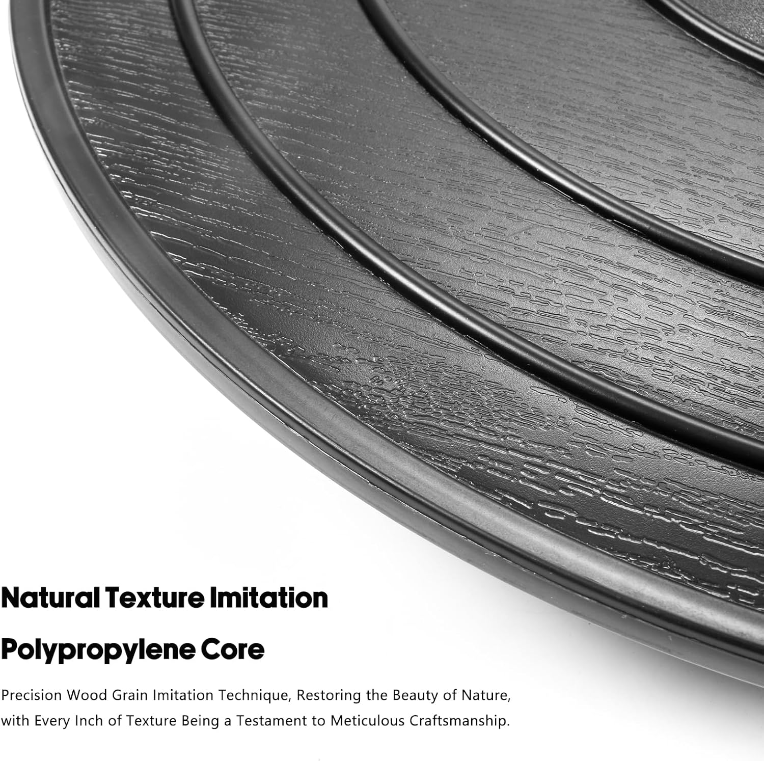 19-Inch Knight Round Shield - Lightweight Durable Polypropylene - Training Gear for Martial Arts, LARP, Black