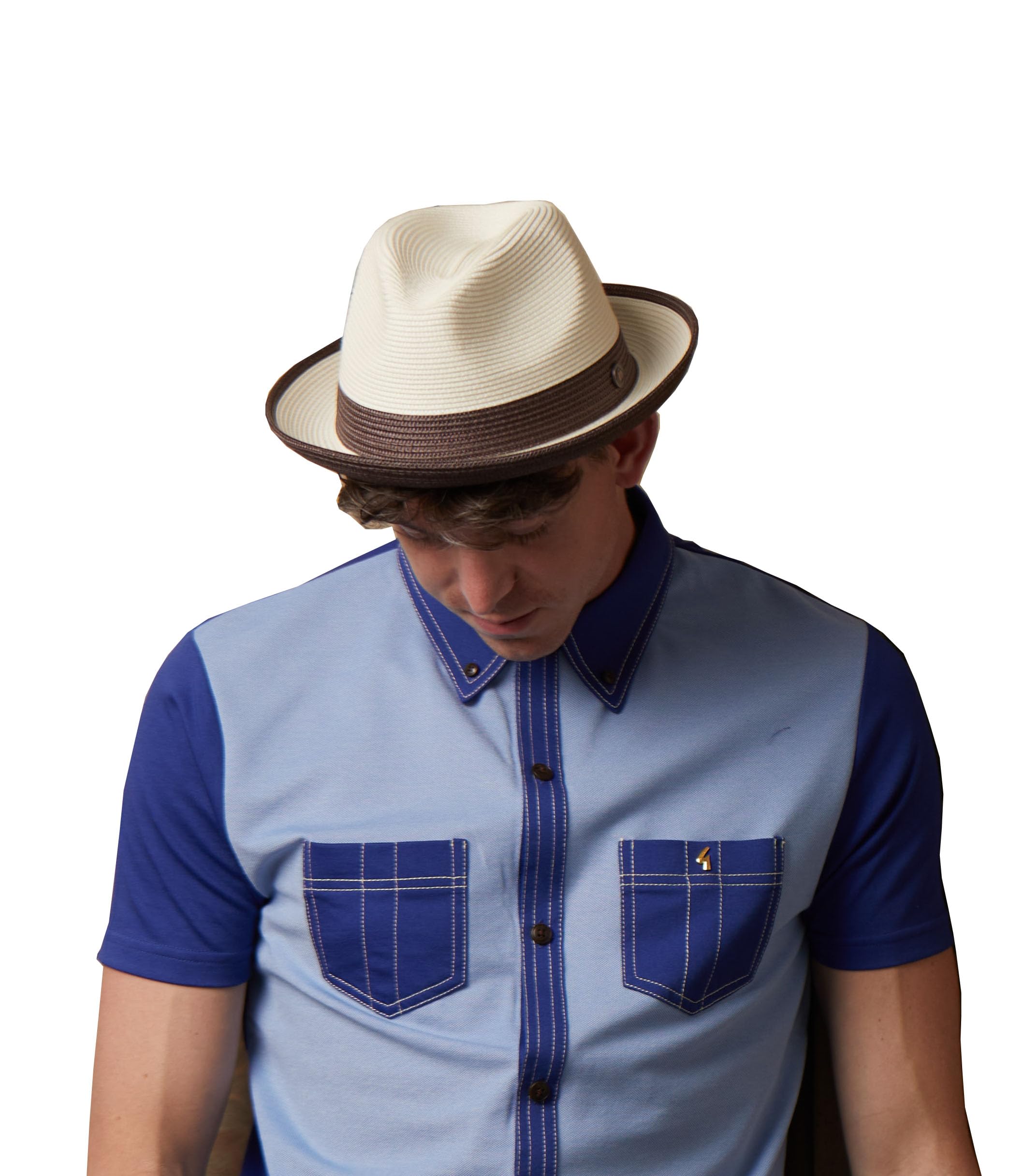 DASMARCA Summer White Crushable & Packable Straw Fedora Hat - Florence - XL