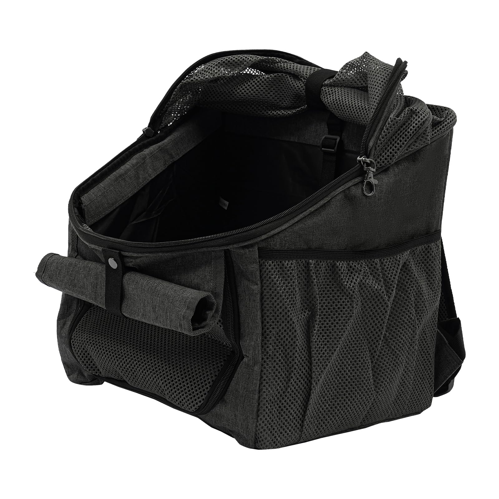 Hundefahrradkorb Vorne – Faltbarer Fahrradkorb für Hunde mit Sicherheitsgurt & Netzfenstern, 32x29x39 cm Haustier Reisetasche für kleine Hunde bis 7,5 kg