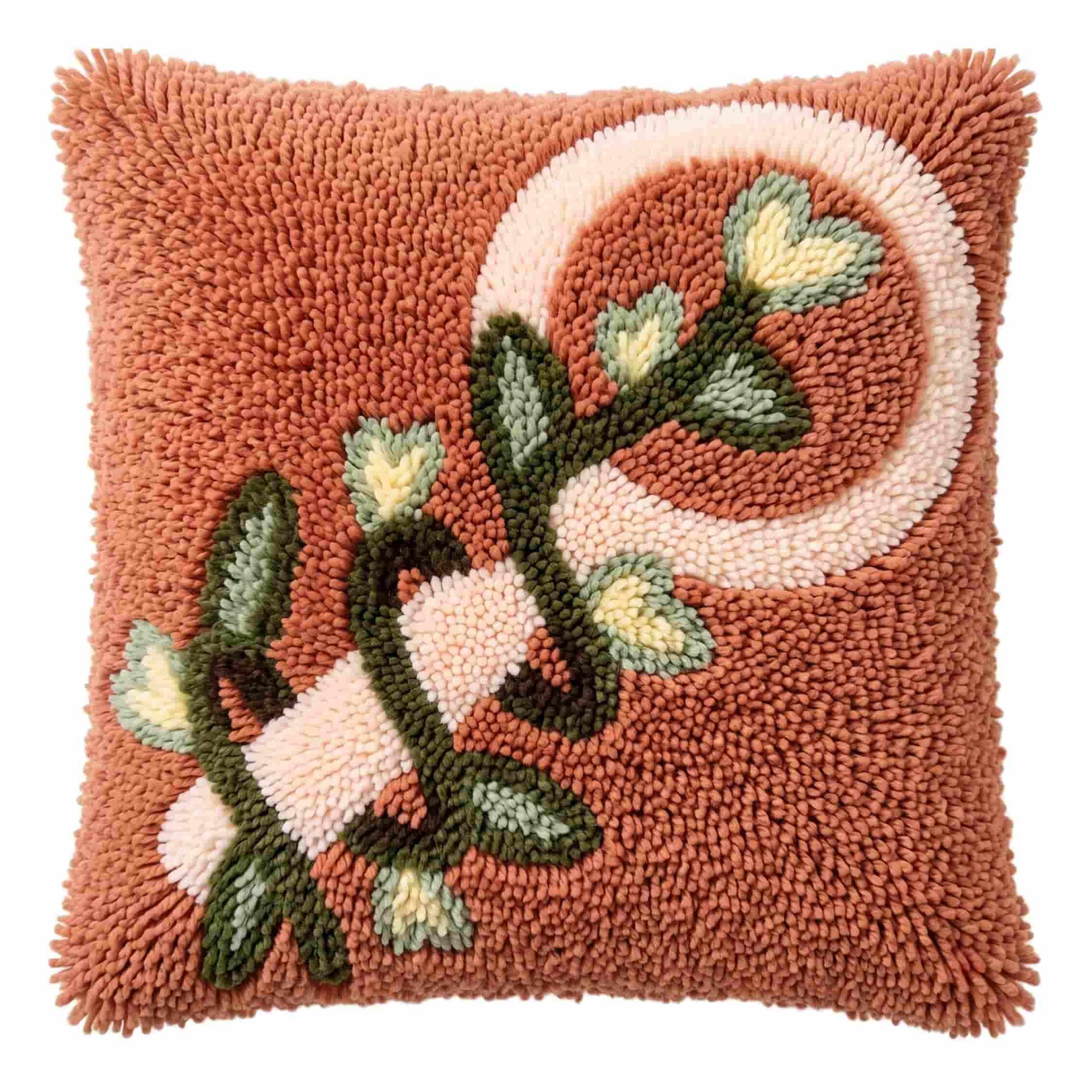 AxiangziK Latch Hook Pillow Kit Vine 43X43Cm