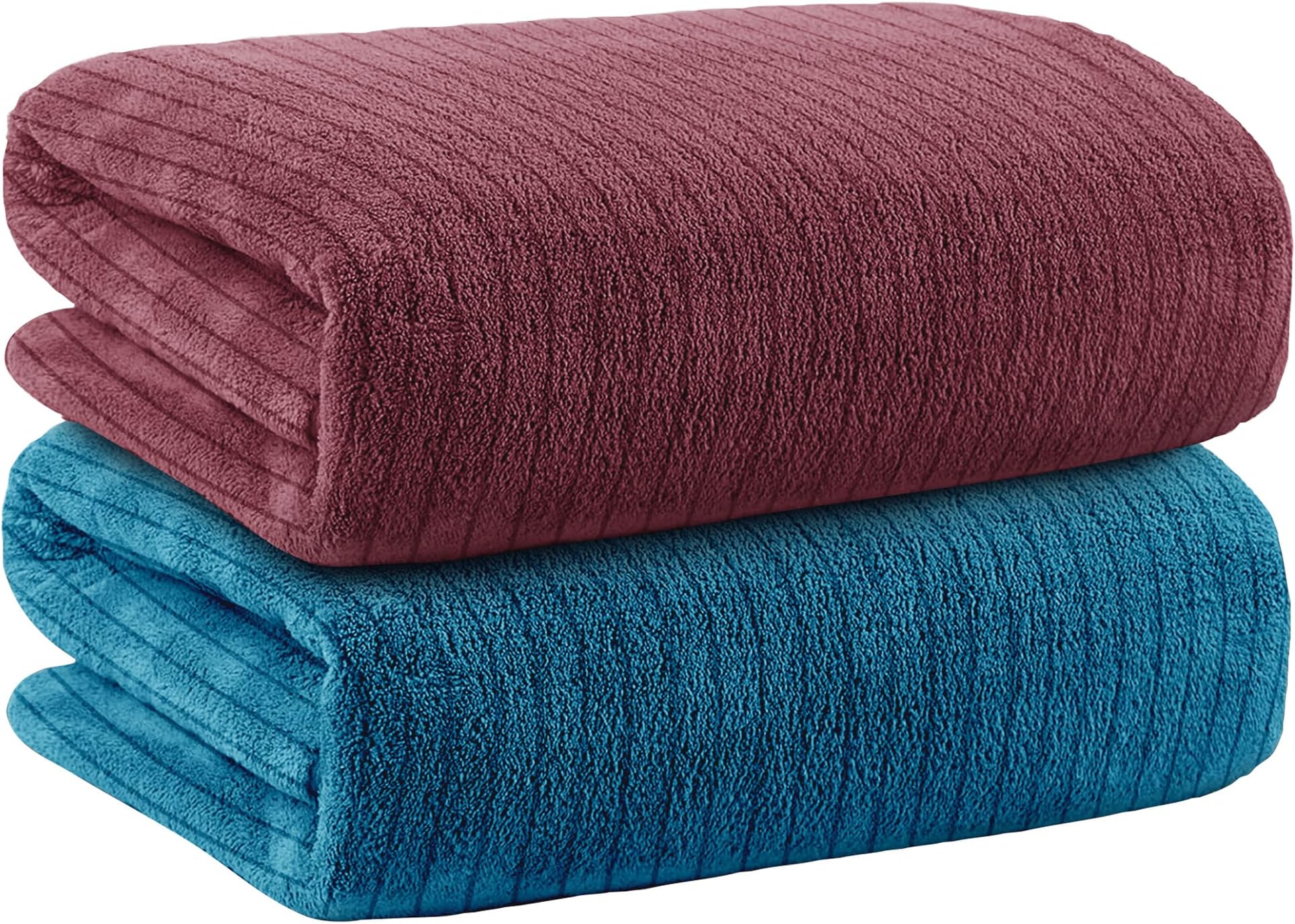 Story@Home Towels for Bath Large Size | Microfiber Towels for Bath | Towel Set of 2 | 400 GSM | 70 x 140 cm | Pink and Blue | Bath Towels for Men, Women & Kids | Gym Towel | Perfect for Everyday Use