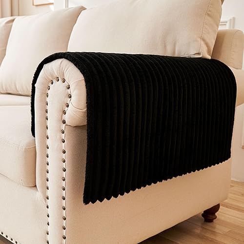 Miniatura 21 de HAOMAIJIA Fundas Antideslizantes para Reposabrazos de Sofá, Juego de 2 Fundas de Brazo de Sofá Suaves y Esponjosas, Fundas Lavables para Sillas
