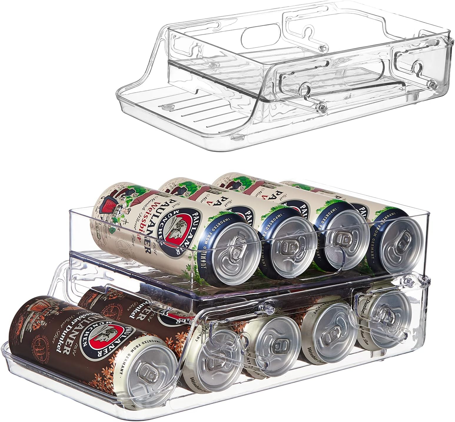 Unique Impression Set of 2 Rolling Can Dispensers Fridge Storage