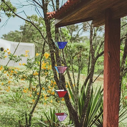 Miniatura 8 de KMJETNIVY Juego de cadenas de lluvia de 8.5 pies, hechas a mano con incrustaciones de cobre puro, estilo vintage, cadenas de lluvia para desagües