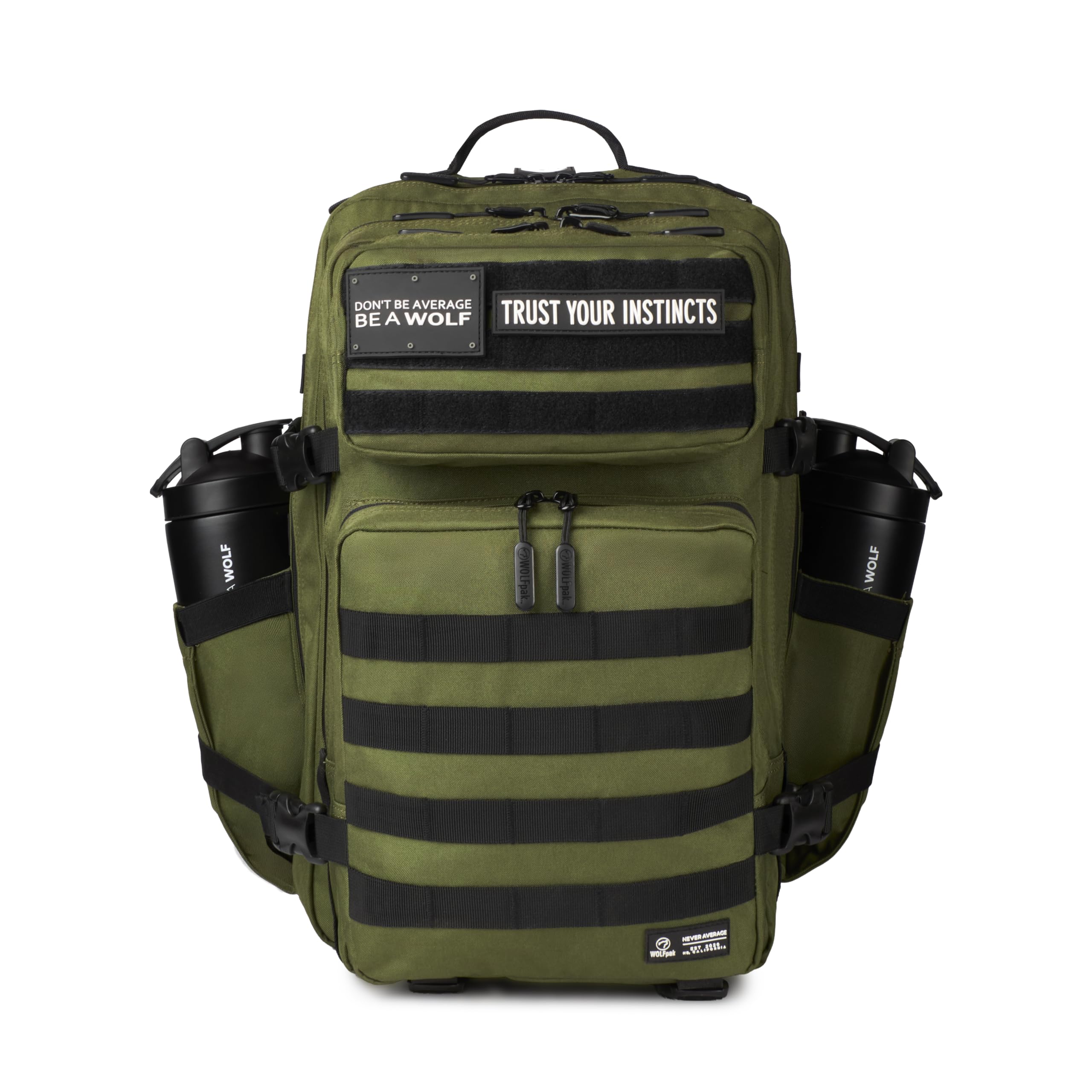 WOLFpak 45L Athletic Gym Backpack - Durable 1000D Waterproof Oxford Material with MOLLE Webbing, Laptop Pocket