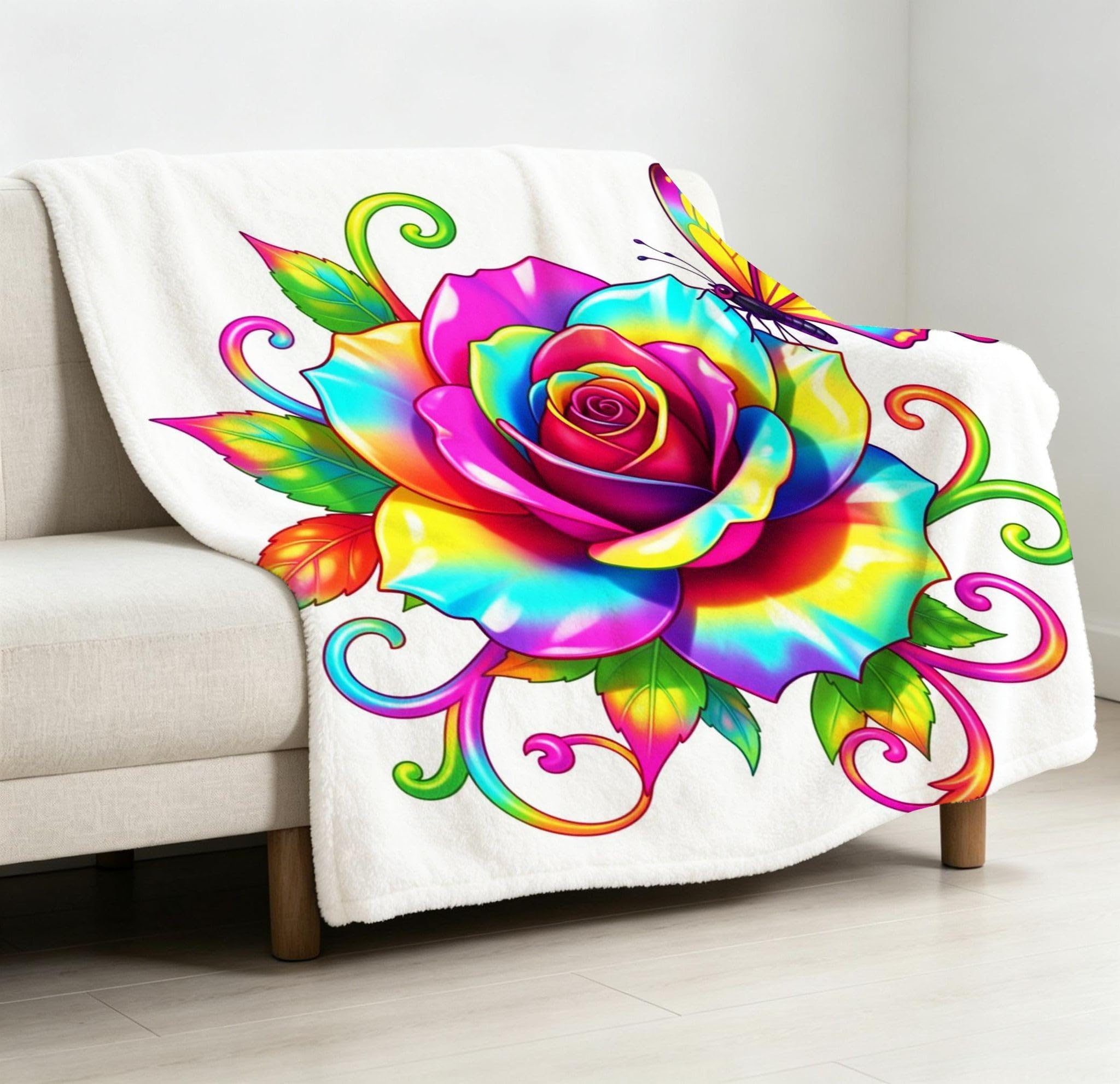 Manta Entretiempo Grande, Rosa de Colores, 220x240 cm, AQ8393