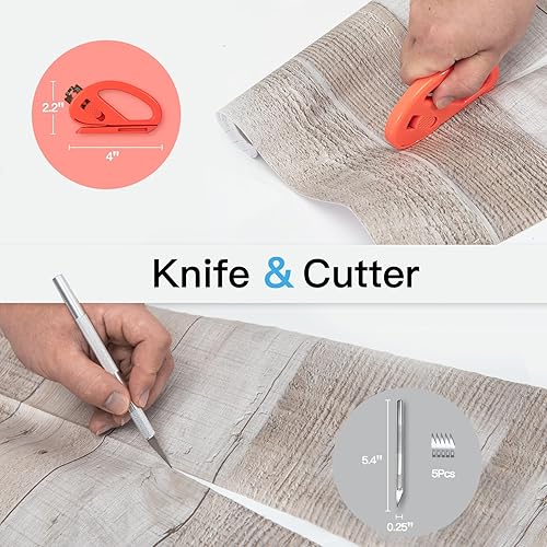 Miniatura 4 de Art3d Kits de herramientas de alisado de papel tapiz, juego de herramientas de alisado multifunción para despegar y pegar, papel de contacto,