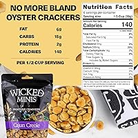 Vista 2 de Wicked Minis - Galletas de sopa y ostras – Mini sopa inflada con sabor a salina y salada, mezcla de aperitivos salados, ensaladas de picatostes