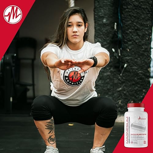 Miniatura 7 de Metabolic Nutrition Magnesio, 650 mg por porción, sin OMG, vegano, sin gluten, 90 cápsulas