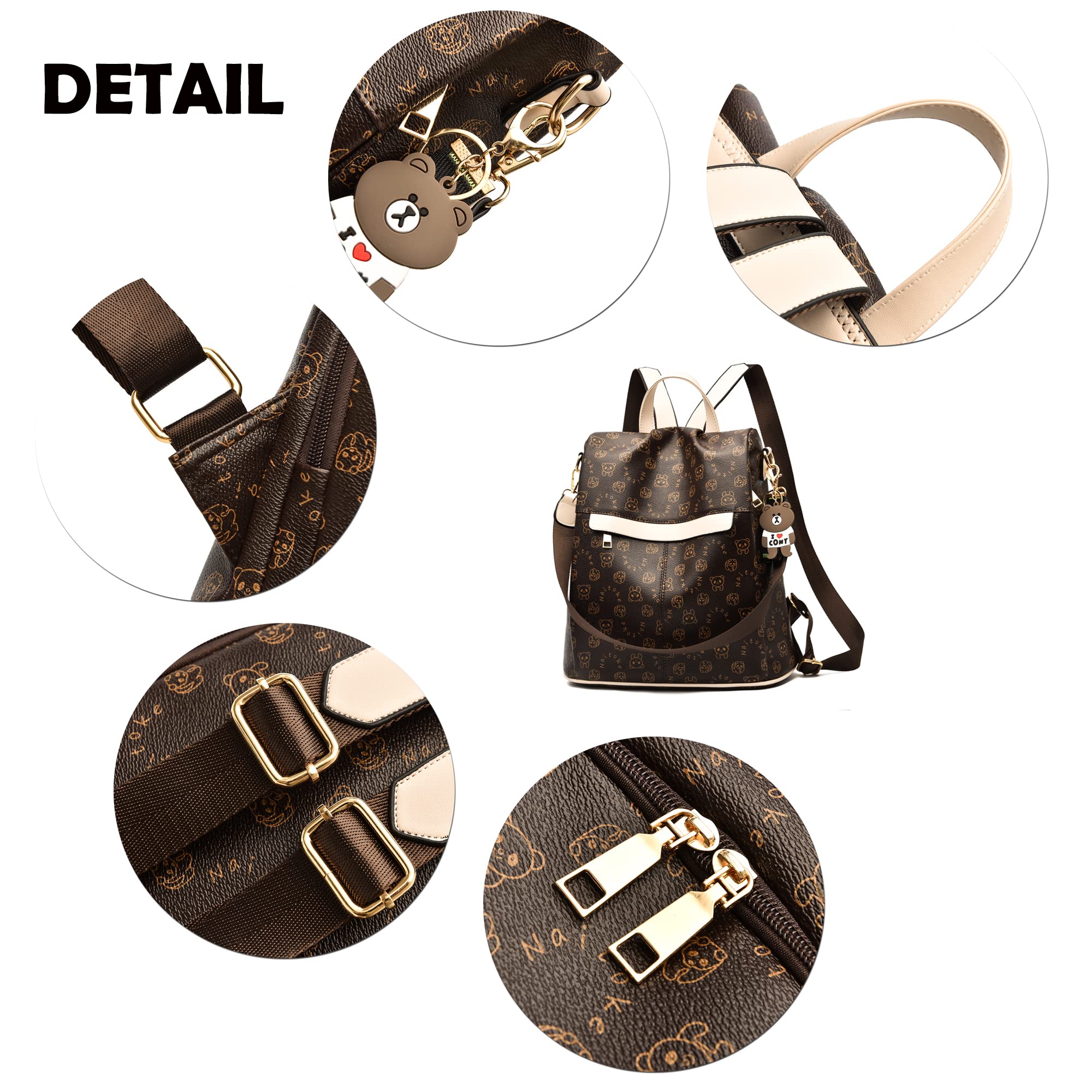 shepretty Zaino Donna Borsa Tracolla Zainetto impermeabile.
