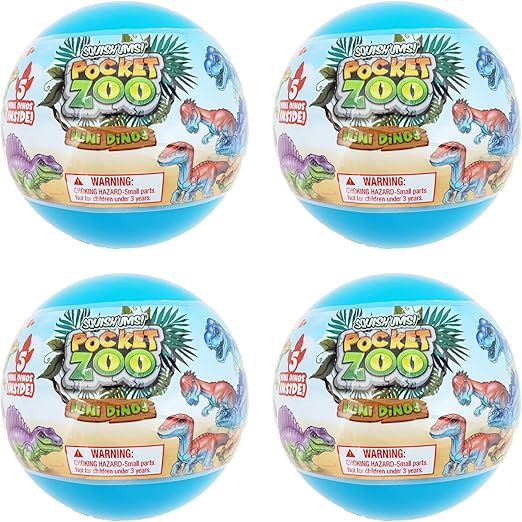 Bulls i Toy Squish Ums Pocket Zoo Mini Dinos Dinosaurs 5