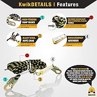 Vista 3 de KwikSafety - Charlotte, NC - GATOR [COMBO] Anclaje de techo reutilizable temporal + conjunto de cuerda de línea de vida vertical de 50 pies, probado