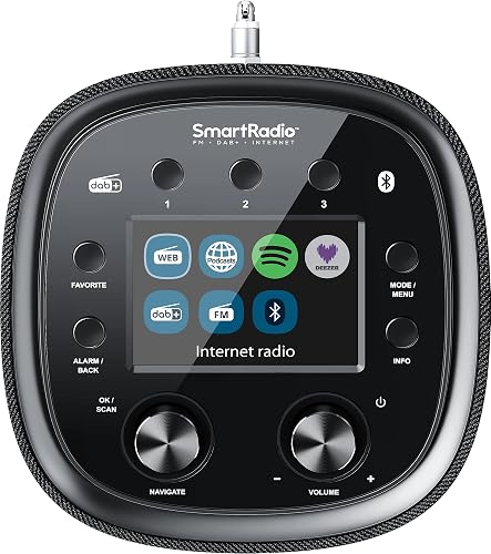 Kenwood CR-ST500S-B Radio Intelligente Design avec écran Couleur TFT 4", Radio Internet WiFi, Dab+, FM, Spotify (HiFi), Deezer, Bluetooth, stéréo RMS 30 W, Caisson de Basses intégré, télécommande - 2