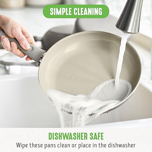 Miniatura 8 de GreenLife Soft Grip - Sartén de 12 pulgadas, cerámica antiadherente sin PFAS no tóxica, asas que se mantienen frescas, sin tambaleos, apta para