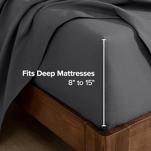 Miniatura 4 de Bare Home  Sábana bajera ajustable, 100% franela de algodón