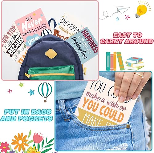 Miniatura 5 de 30 blocs de notas inspiradores bohemios, mini cuadernos motivacionales, a granel, arcoíris, portátil, de bolsillo, cuadernos, regalos, coloridos