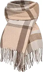 Cachecol feminino - Cachecol feminino de inverno/outono, xales e envoltórios xadrez longos, lenços de pashmina com sensação de caxemira