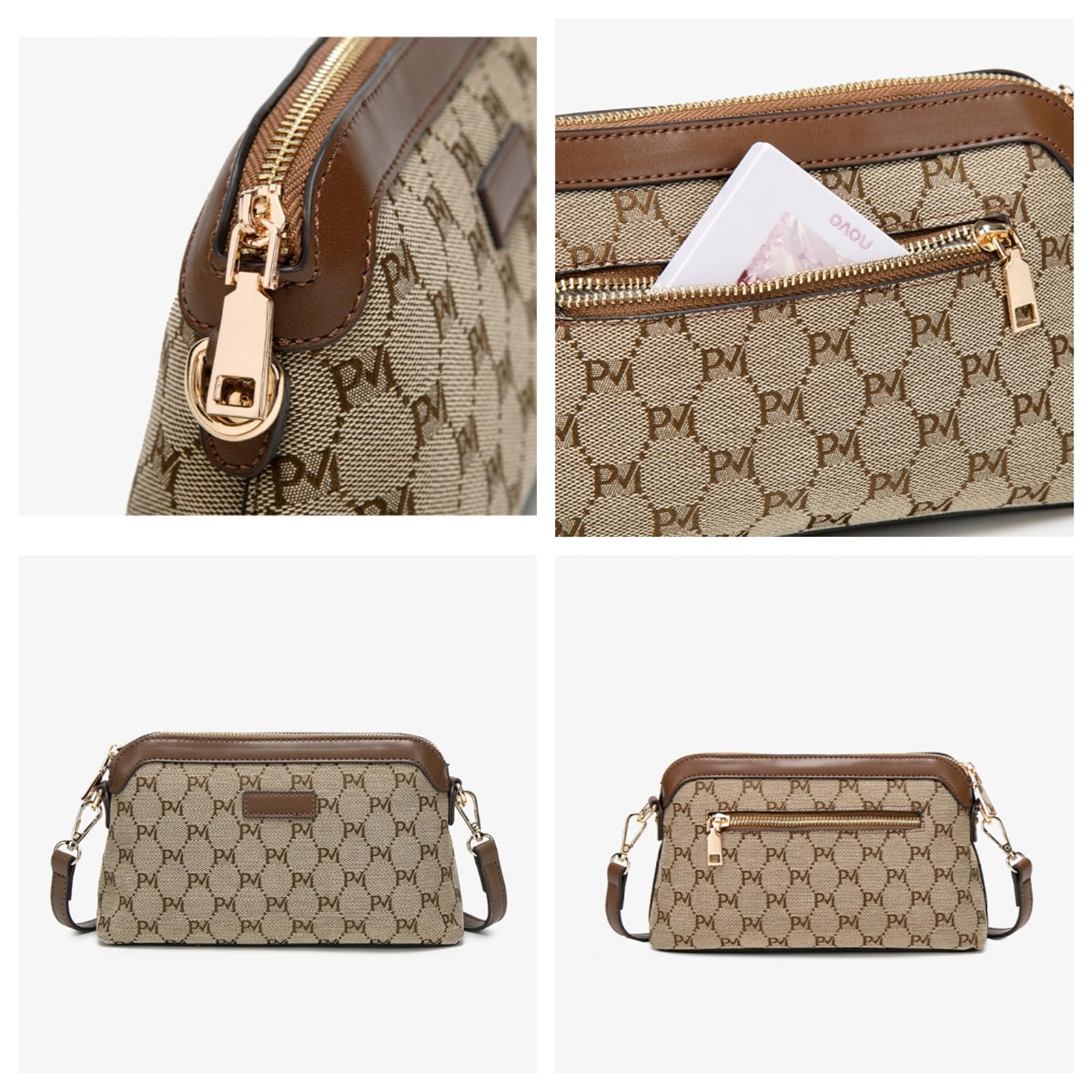 Borsa A Tracolla Versatile Leggera E alla Moda retrò-Marrone