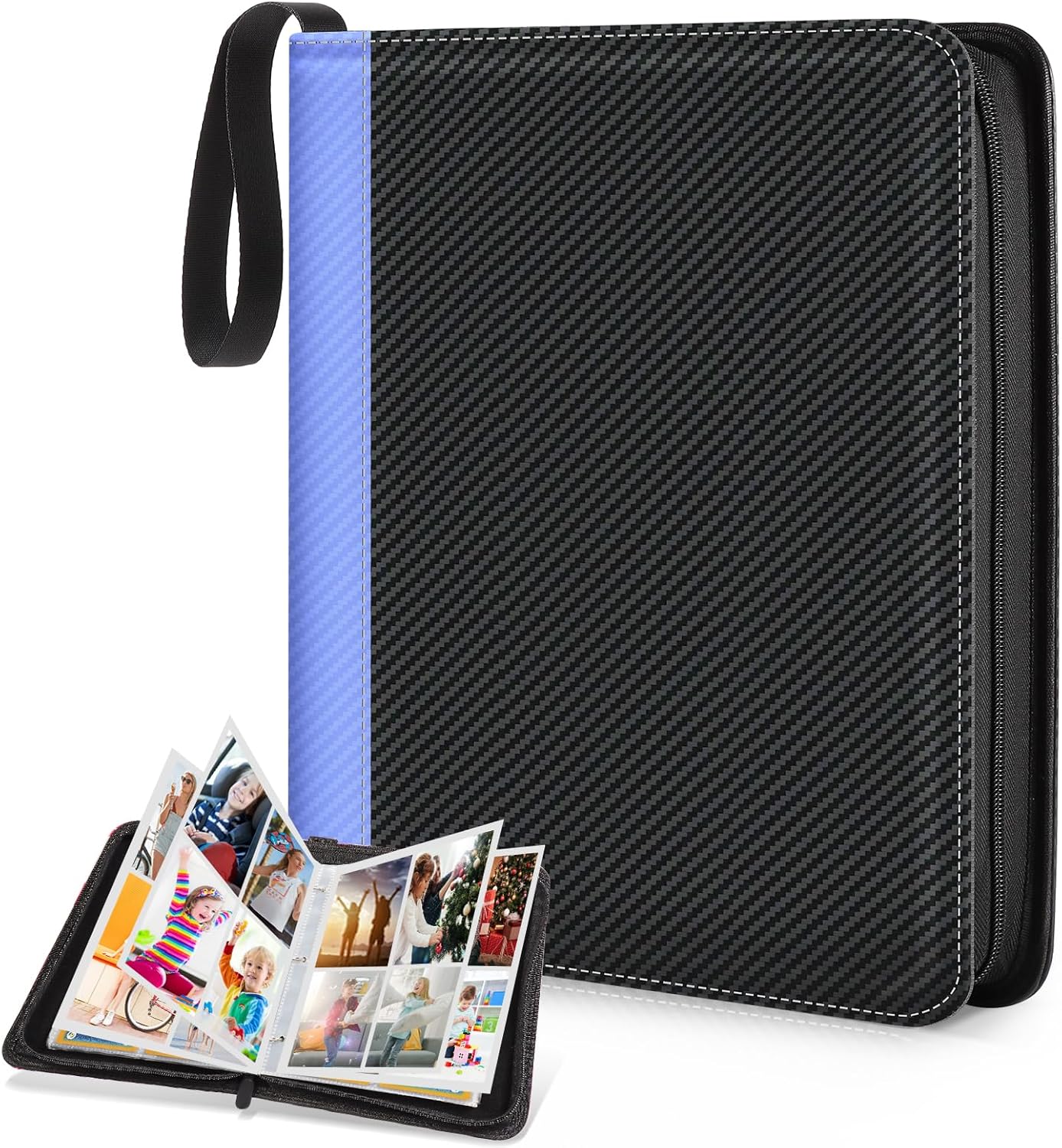 Trading Card Binder,900 Cards Collectible Trading Card Holder Case with 50 Sleeves, 9 Pocket for TCG Game Cards Collection Sports Trading Cards Collector Album (Grey, 900 Pockets)
