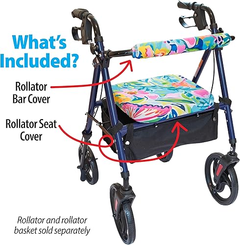 Miniatura 29 de Top Glides Fundas universales para asiento y respaldo de andador con ruedas (gatos) Gatos,Butterflies,Flags,Isla,Peace,Púrpura,Rojo