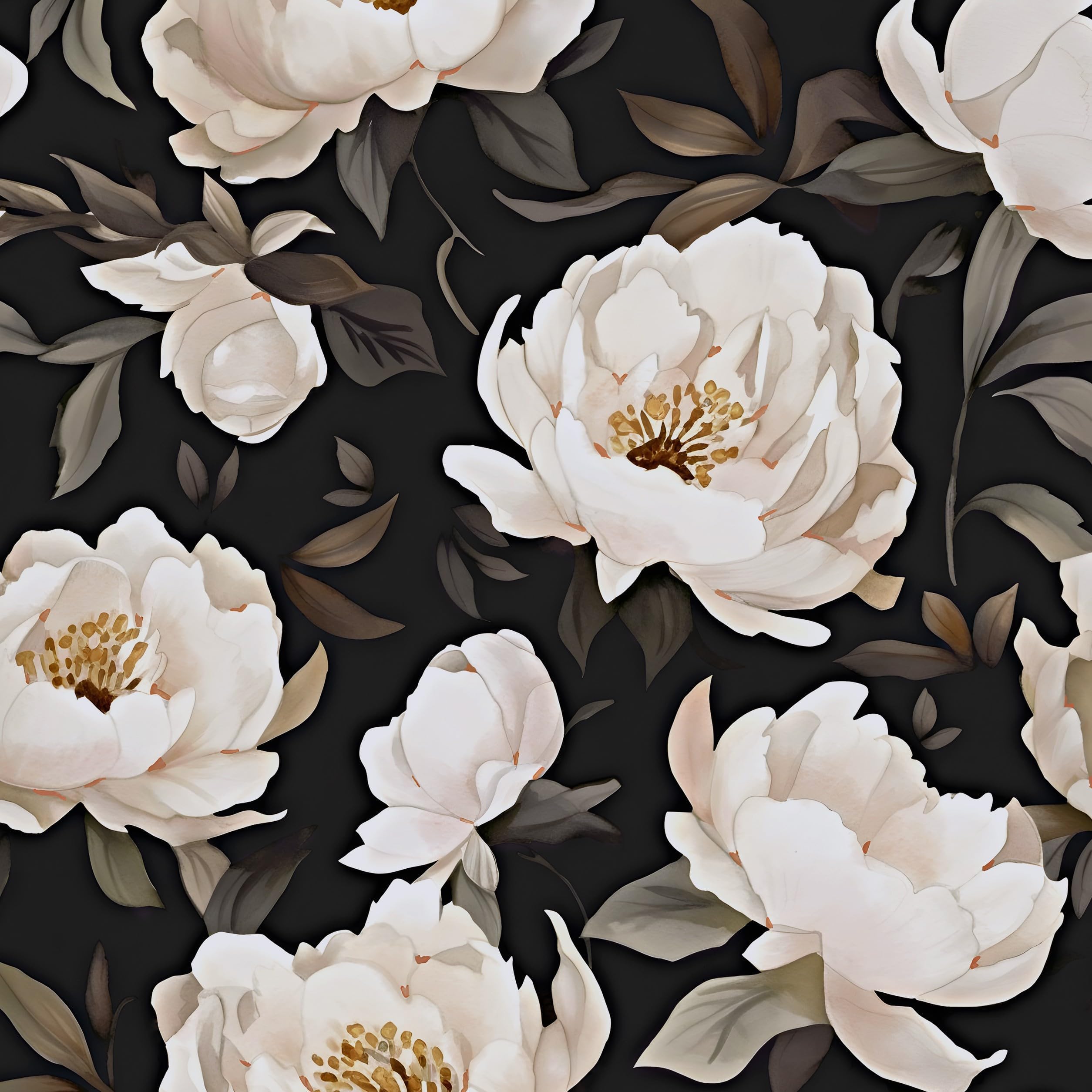 Laatse Large Peony Floral Peel and Stick Wallpaper