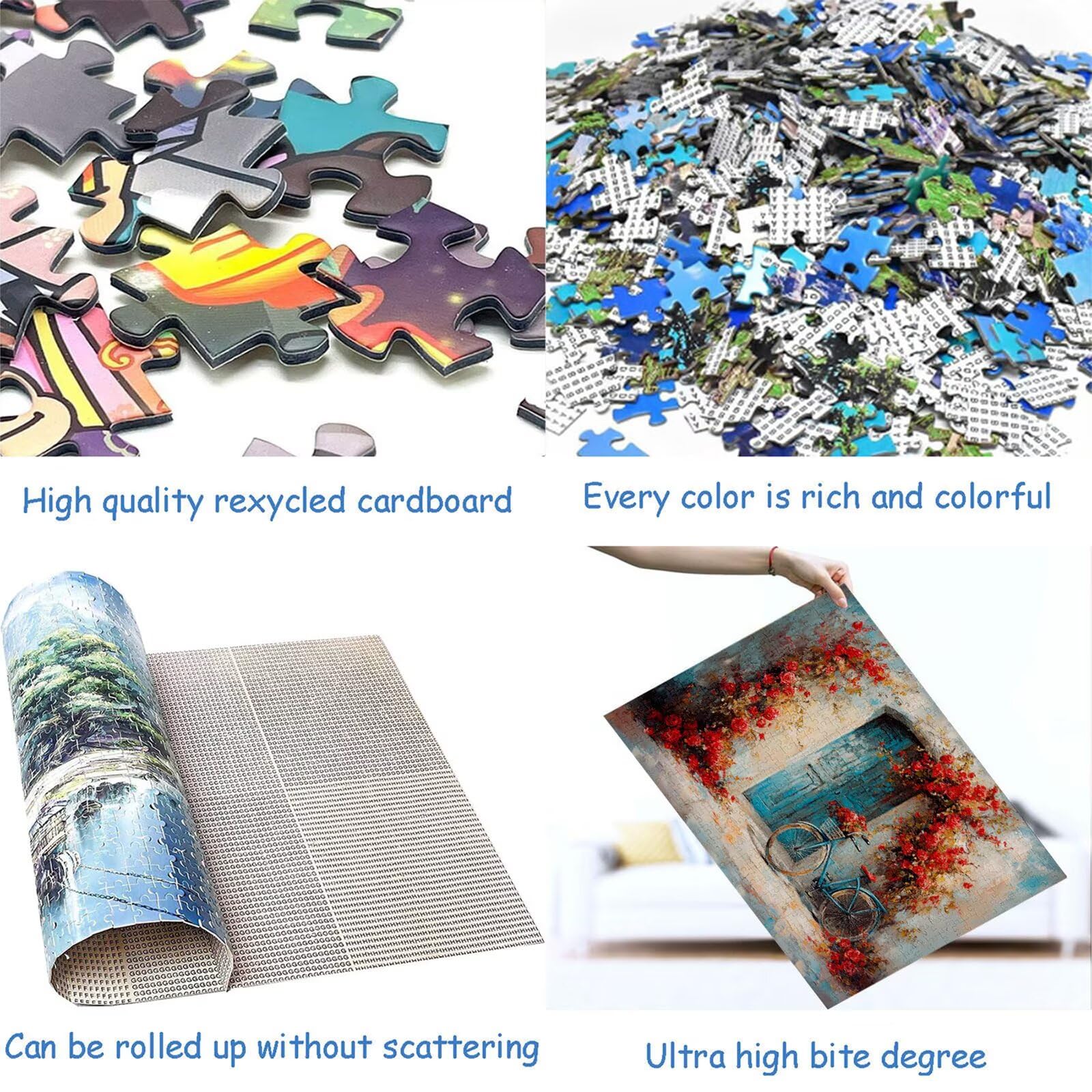 Puzzle 3000 elementów puzzle rowerowe dla dorosłych różowe 122 x 81 cm Unikalne rzemiosło klasyczne 3D drewniana układanka do rodzinnych gier aktywnych, układanka do samodzielnego wykonania nawet do