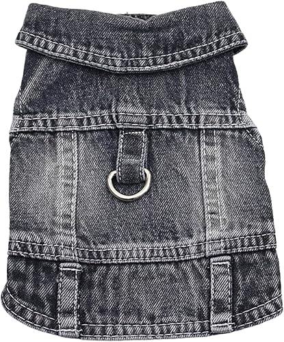 Chaqueta de mezclilla para perro, abrigo de mezclilla azul fresco para niñas pequeñas y medianas y perros, ropa para cachorros, chaleco cómodo con