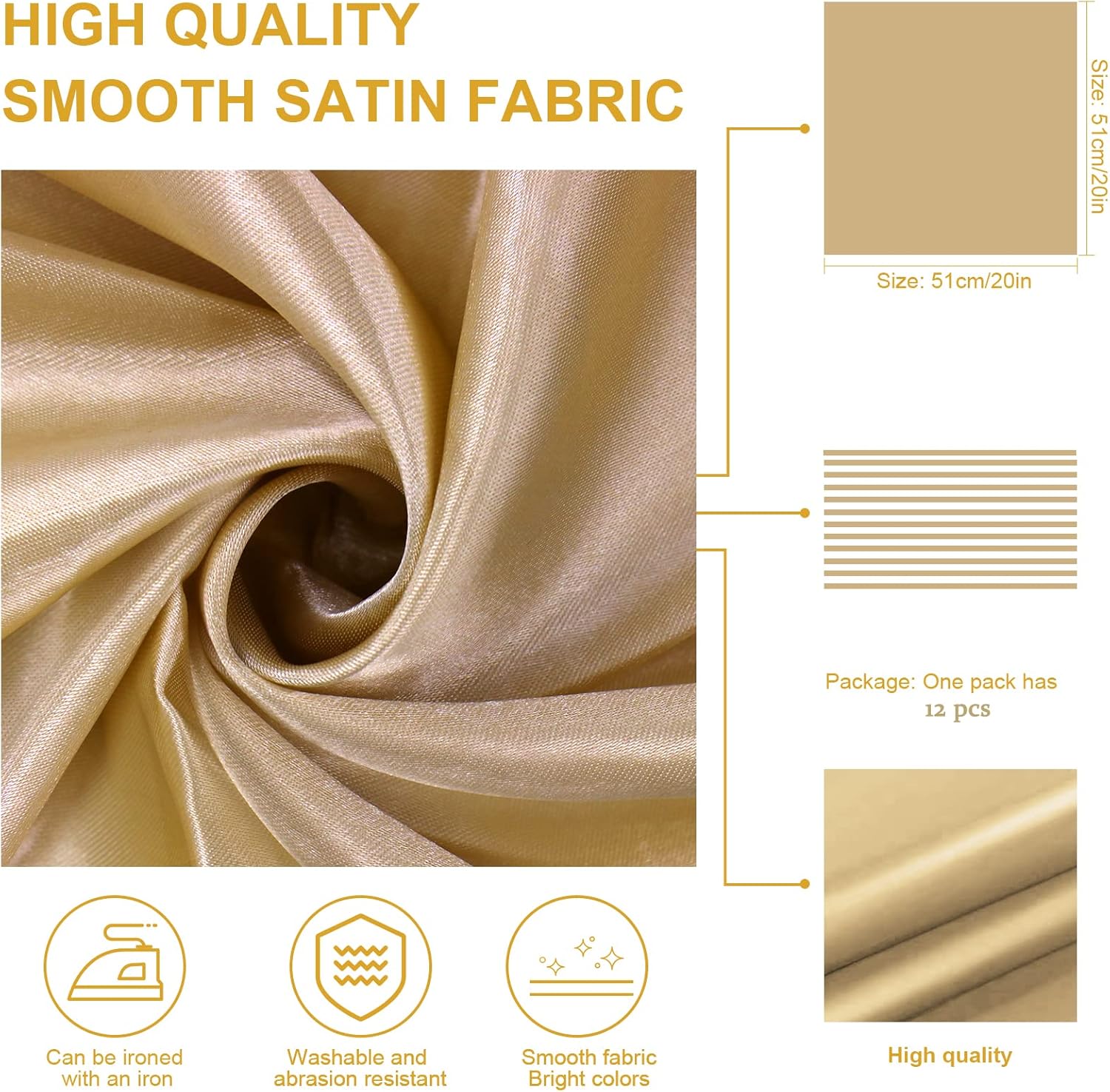 Szatén szalvéta részletes nézet