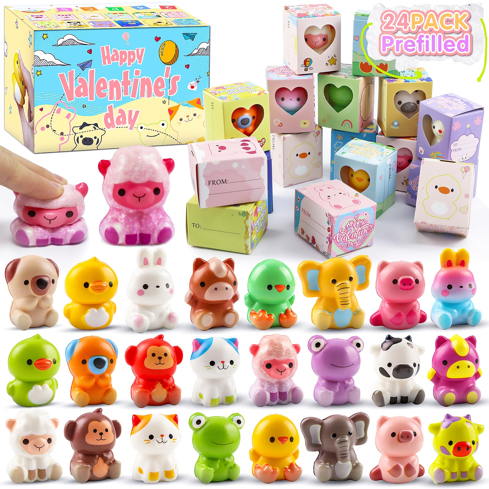 Amazon.com: Valentines Day Gifts for Kids, Prefilled Valentines