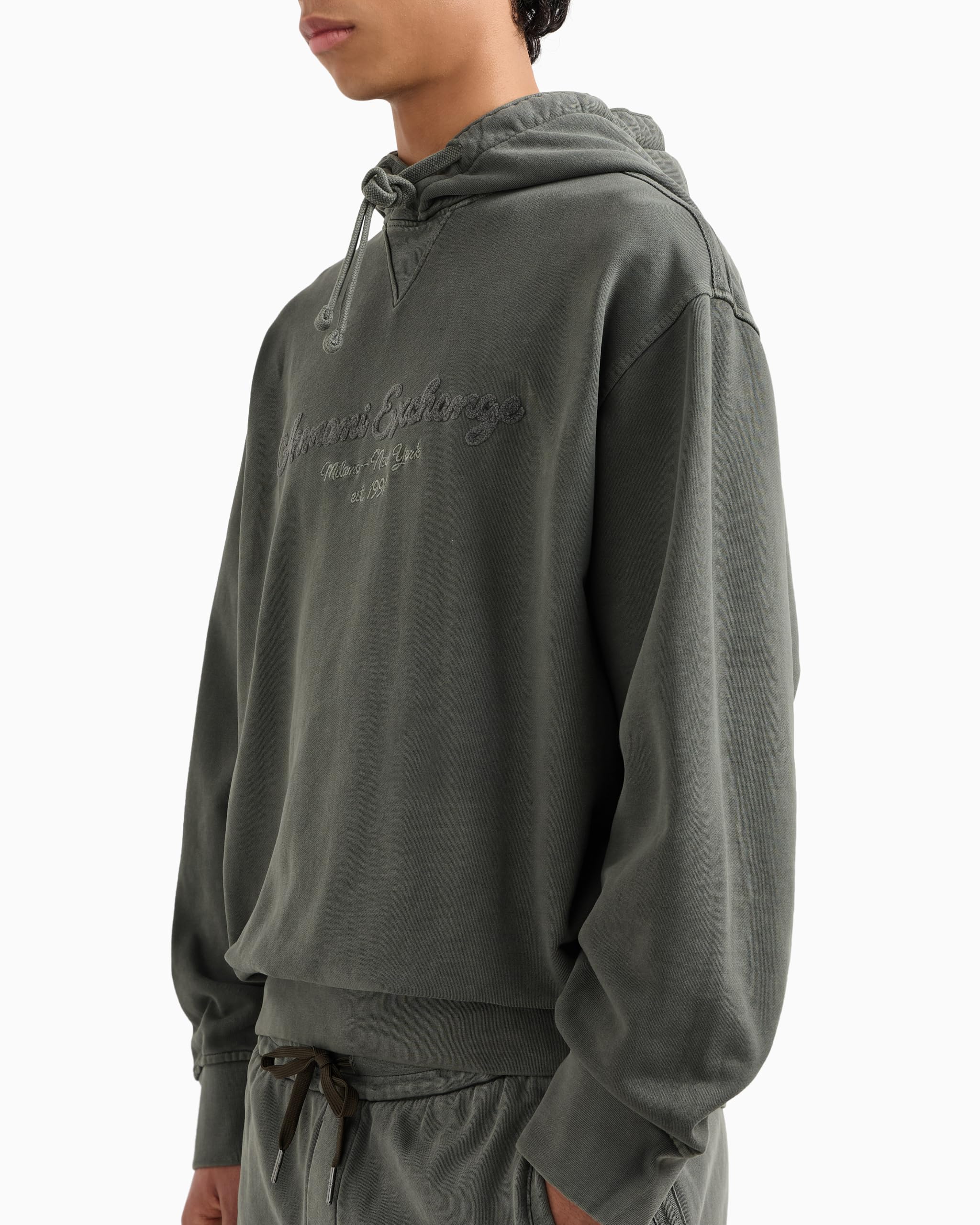 Armani Exchange Urban Heights, Cornely Logo Signature Felpa con Cappuccio Uomo (Pacco da 1)