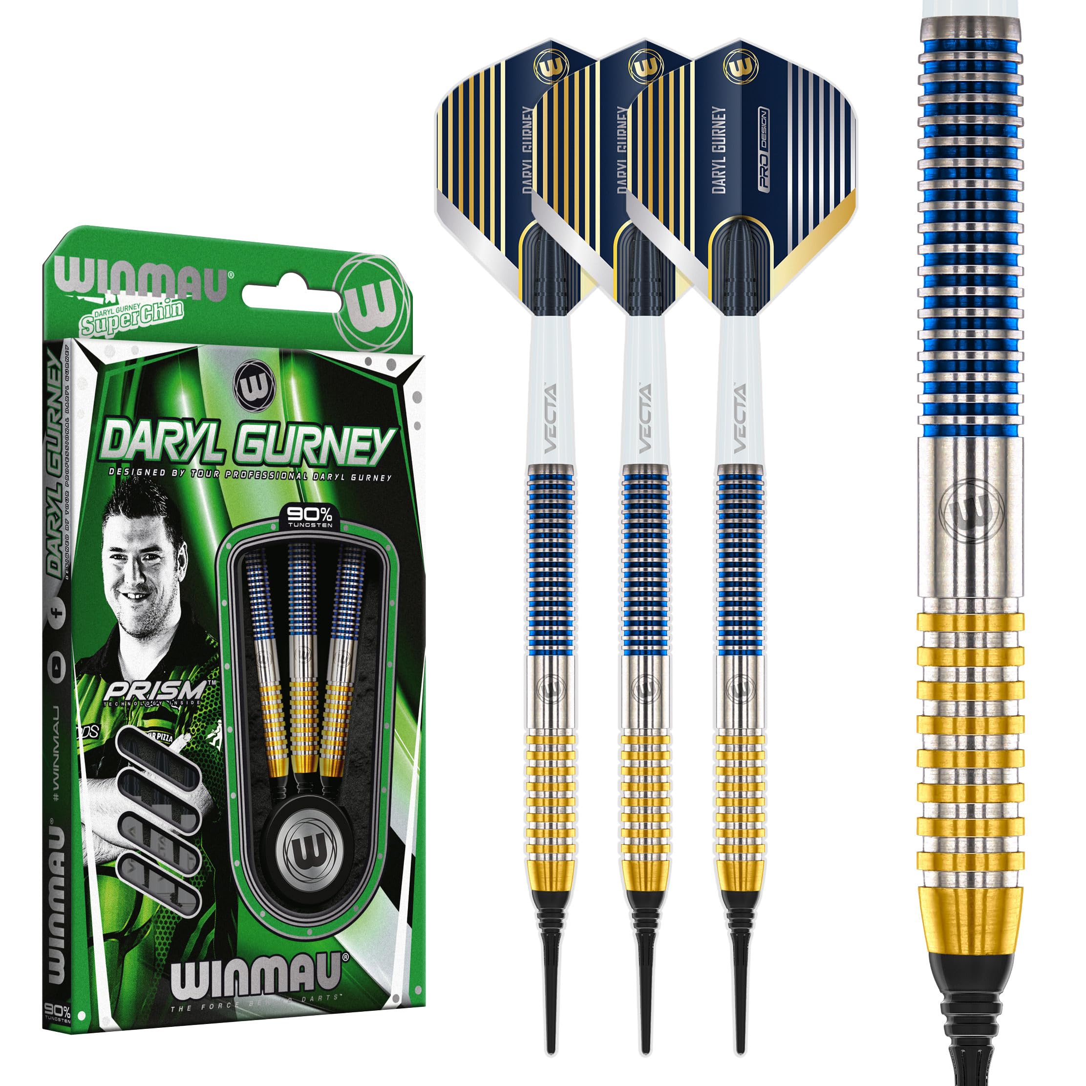 【Winmau】 90%タングステン STEEL 24g ブルー　名前不明 Amazon.co.jp: Winmau ダーツ - プロプレーヤー - Daryl Gurney SC 1.0