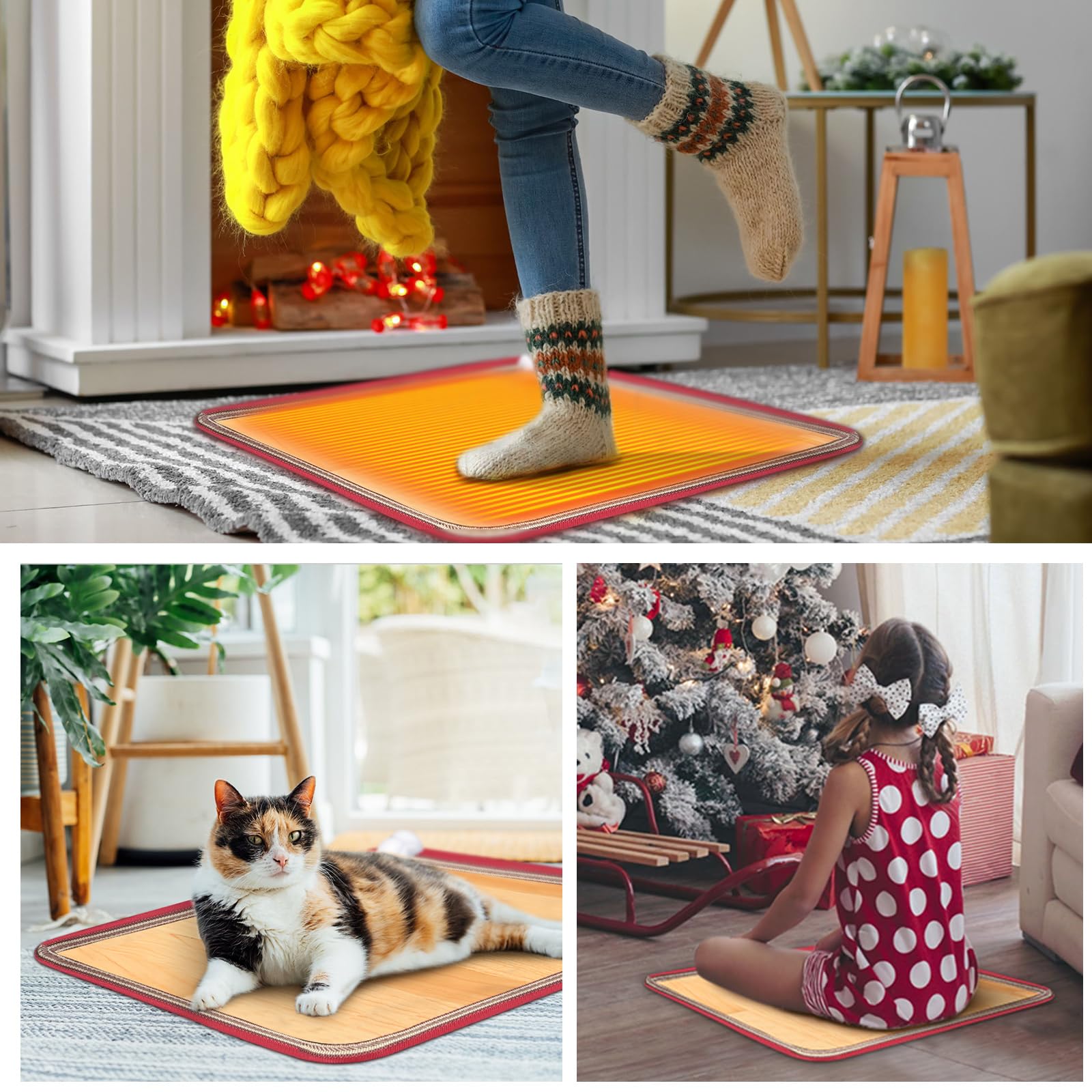 Amazon.com: VIHOSE PVC 110V Heated Floor Mat Heater for Foot