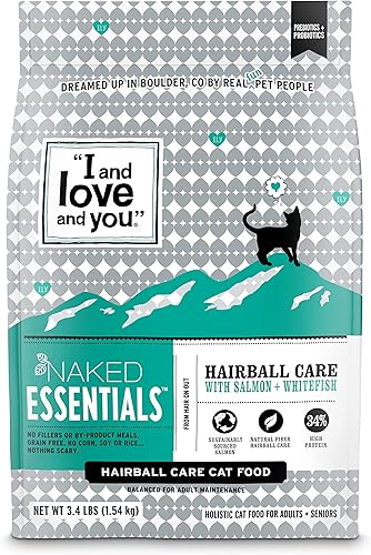 I AND LOVE AND YOU Naked Essentials - Alimento seco para gatos, receta de salmón y pescado blanco, sin granos, carne real, sin rellenos, bolsa de