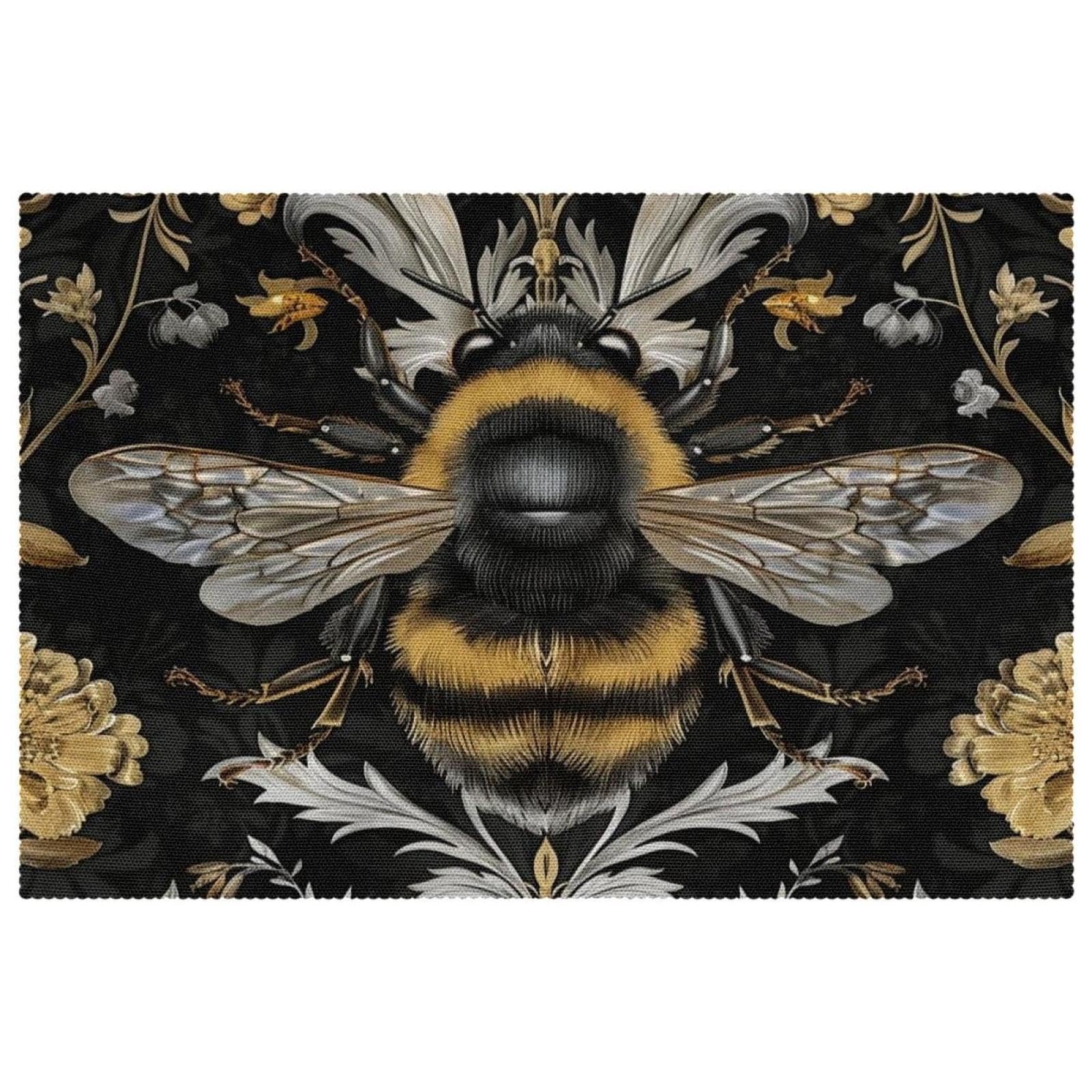 Sets de table abeille antidérapants pour repas de salle à manger