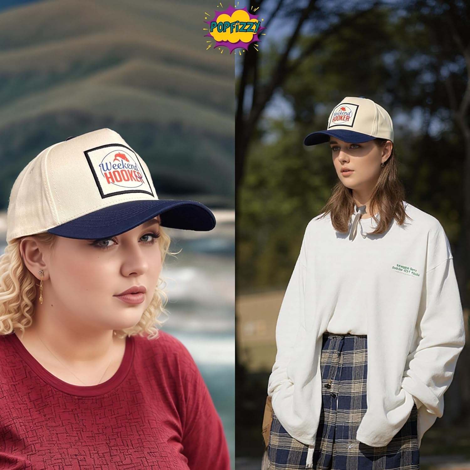 Popfizzy Funny Hats for Men and Women, Fun Adult Baseball Cap, Funny Birthday Gifts for Women and Men, Cool Dad Hat Gift Idea