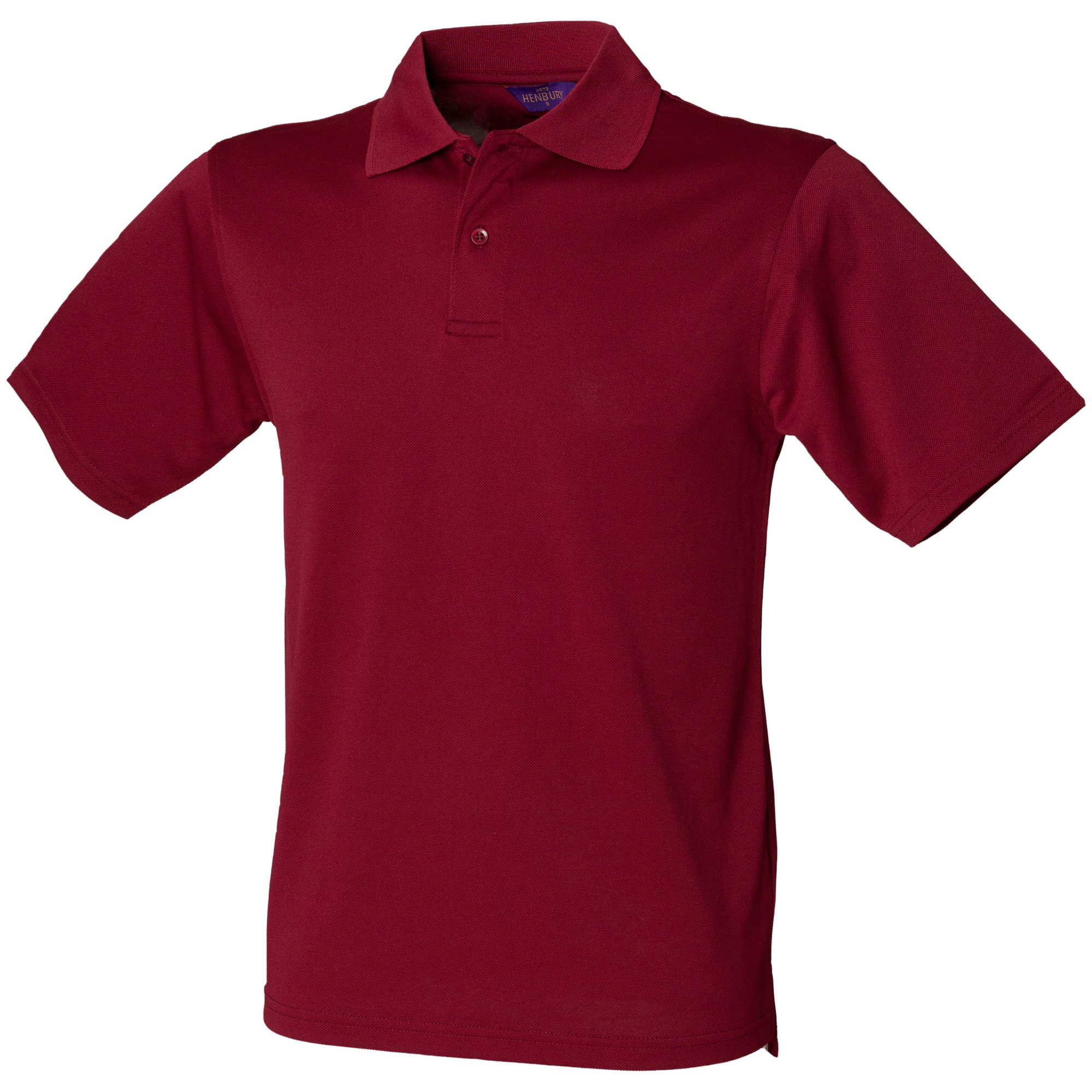 Henbury Mens Coolplus® Pique Polo Shirt (3XL) (Burgundy)