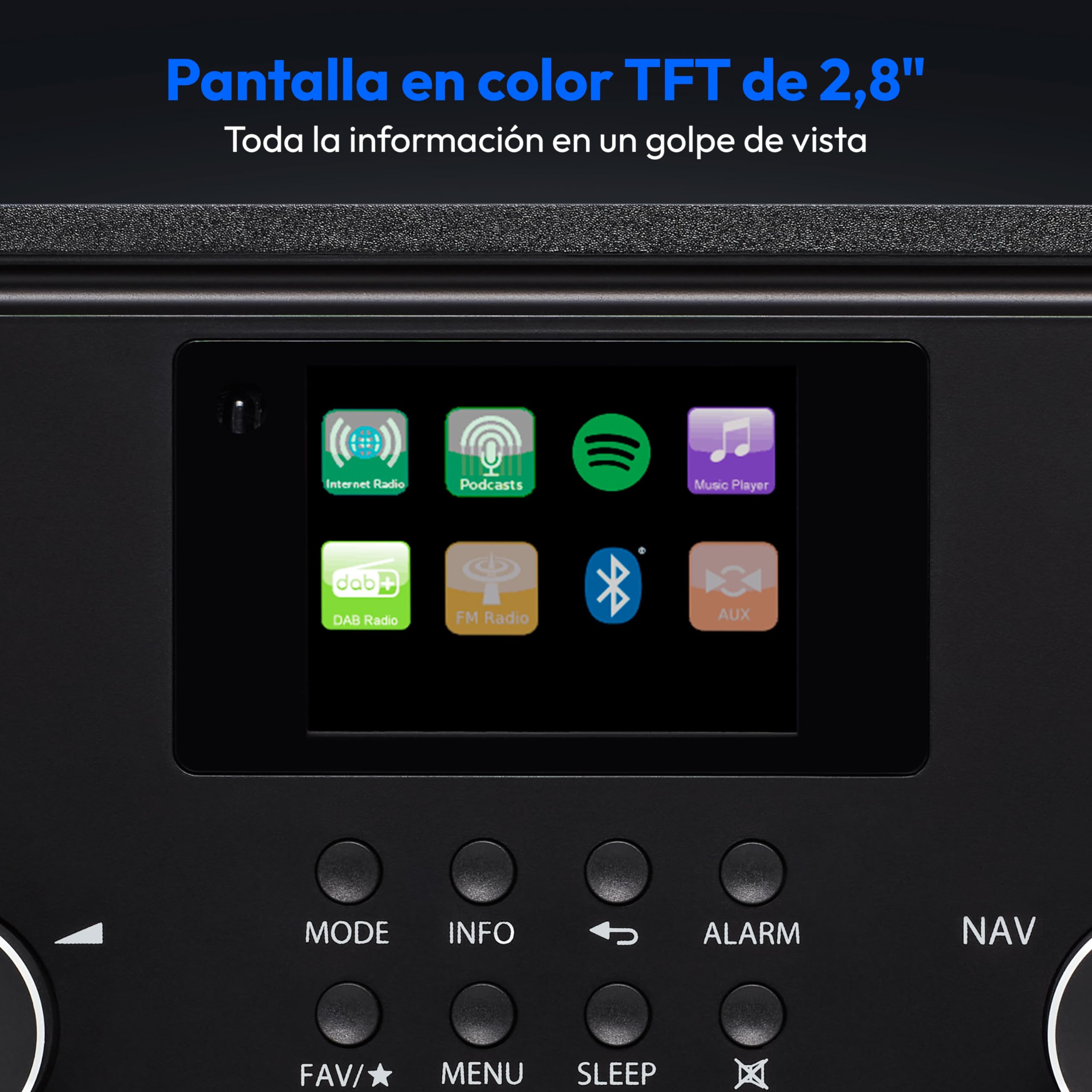 MEDION P85027 Radio por Internet Dab Plus FM Spotify Connect WLAN Bluetooth