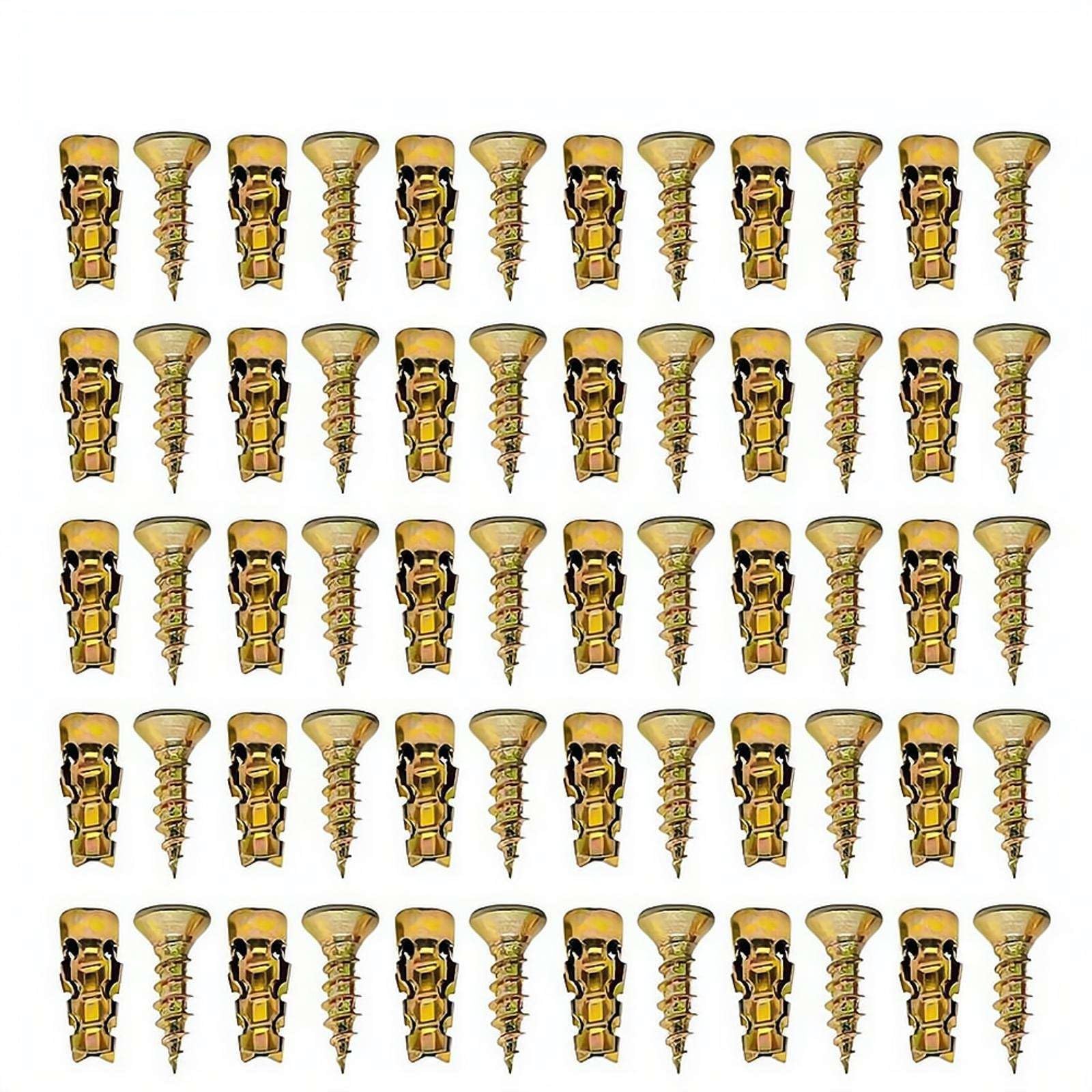 Yiokii 30/50/100Pcs 6×14mm Short Expansion Screw Set for Cabinet Hinge Repair & Stripped Thread Restoration, Secure Cabinet Door Fastening