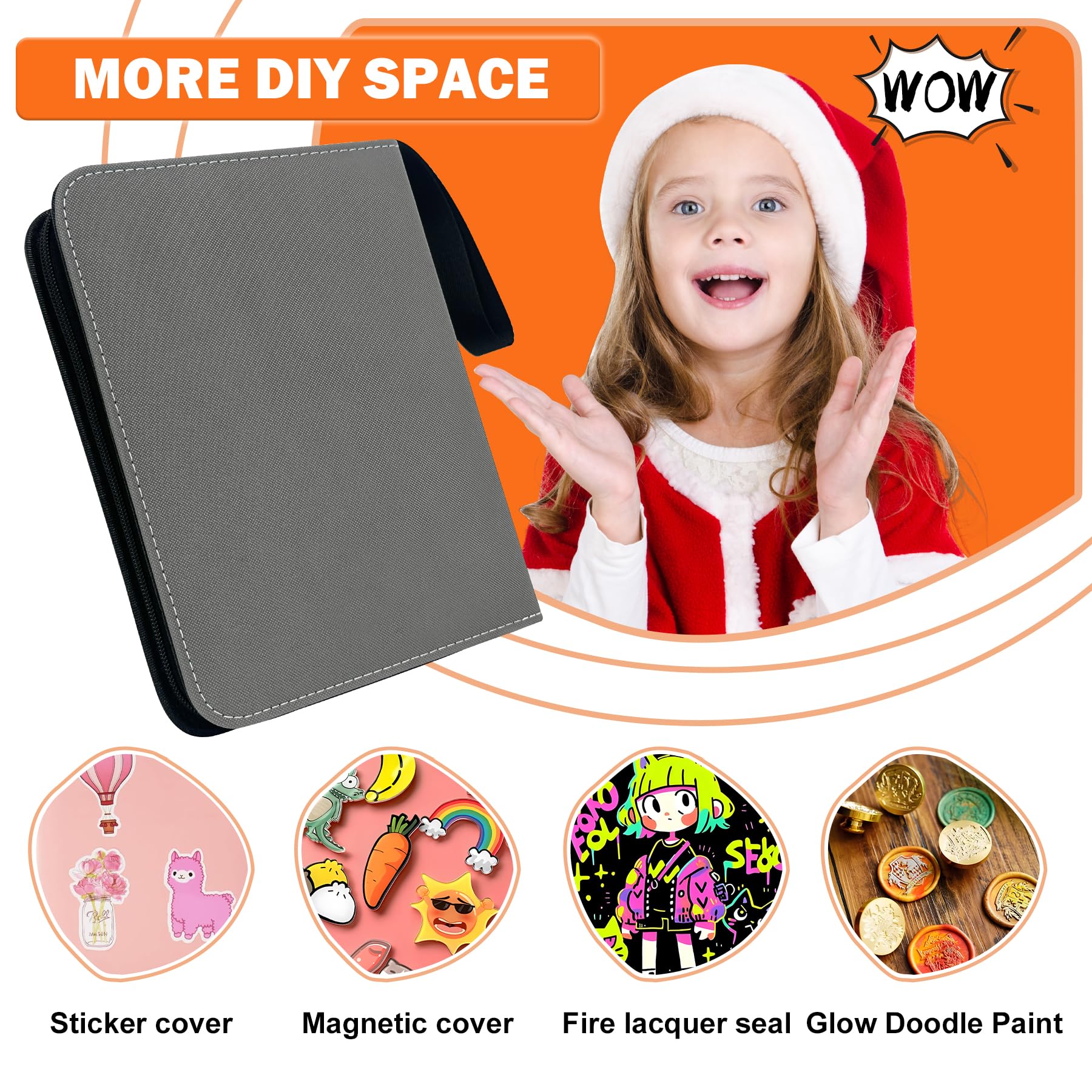 Album per carte in pelle termocromatica, 1080 tasche, 3 anelli | 60 buste double face, senza acidi e PVC, termosensibili, per carte TCG, per collezionisti