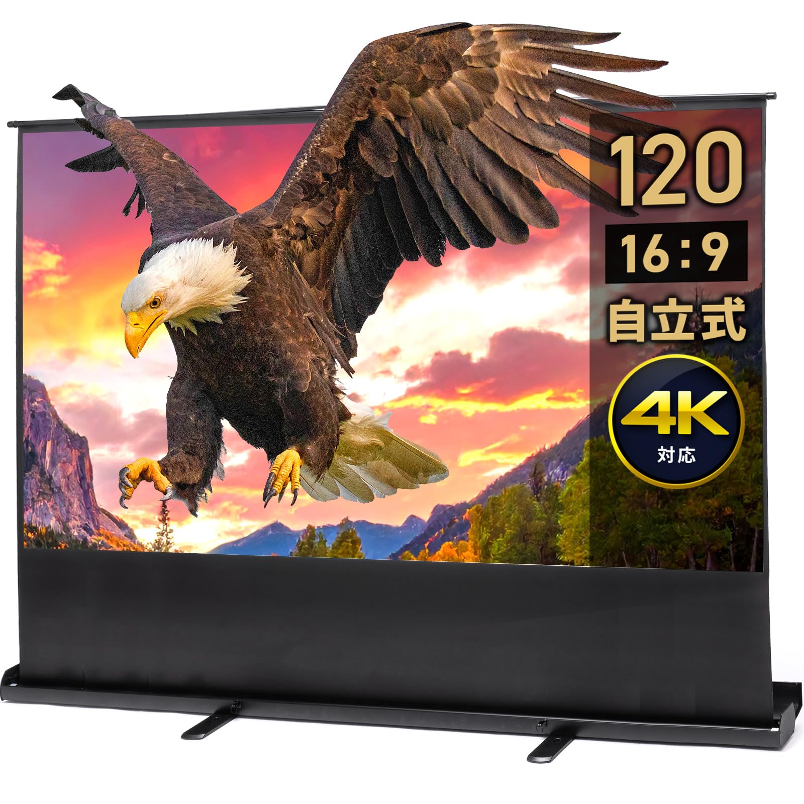Amazon | イーサプライ プロジェクタースクリーン 120インチ 16:9 フル