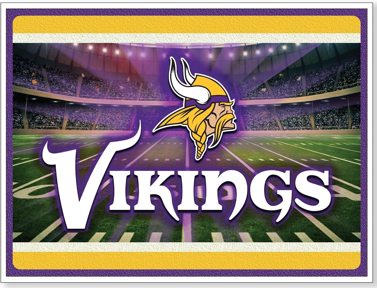 aminco Choose your NFL Team Field 3D Foam Wall Sign | Field Graphic Team Design, Stadium Background, Easy Wall Or Shelf Display, Great Gift For Football Fans