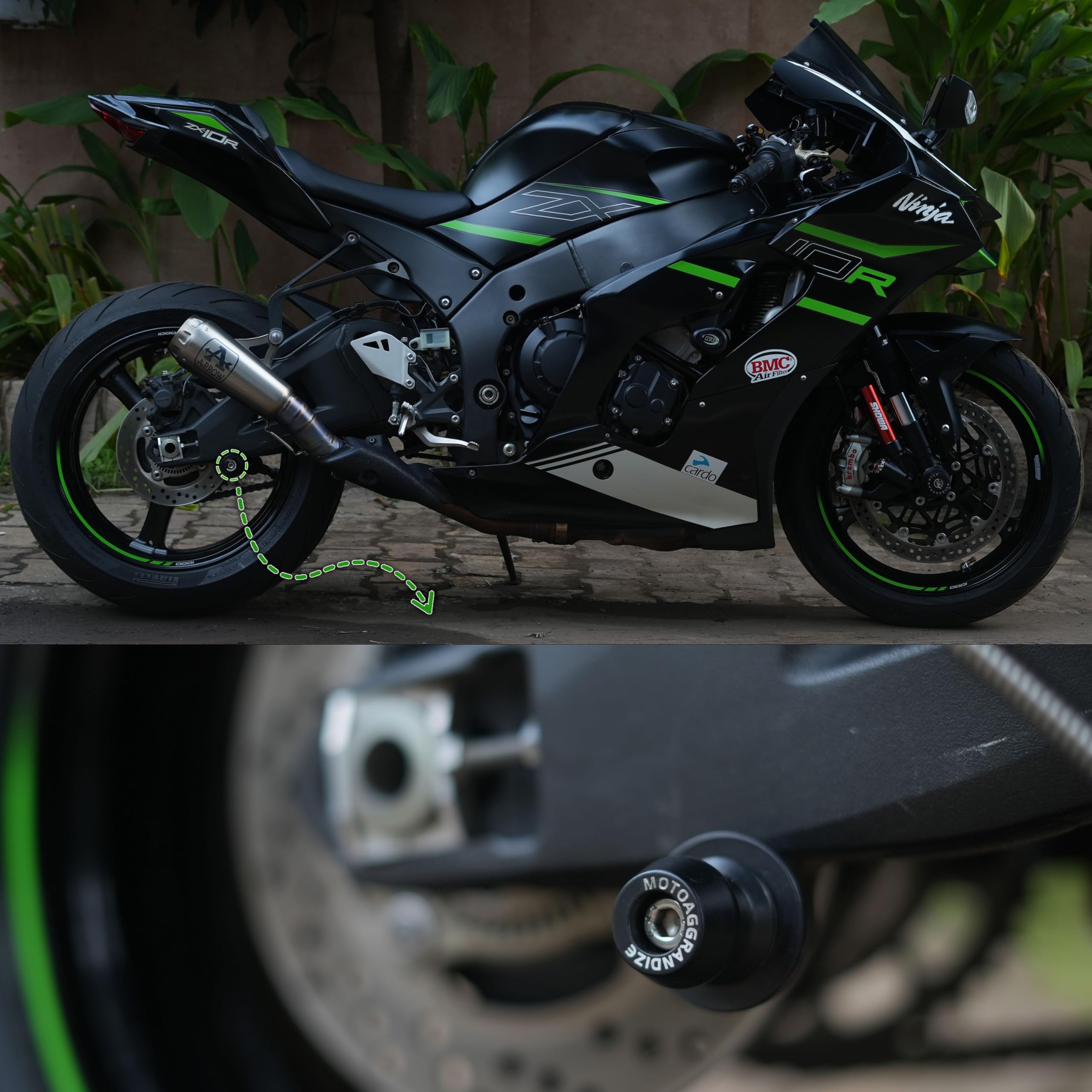 Motoaggrandize Spools for Kawasaki Ninja 300 | Ninja 400 | Ninja